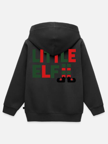 Kleiner Elf - Kinder Premium Organic Zip Hoodie - Schwarz