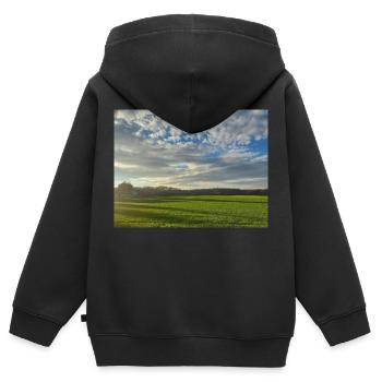 Zauberhafter Horizont - Kinder Premium Organic Zip Hoodie - Schwarz - Hinten - AI Model Kid Male (0cm)