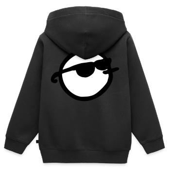 Sunglasses man - Sweat Premium à capuche zippé enfant bio - noir - Dos - AI Model Kid Male (0cm)