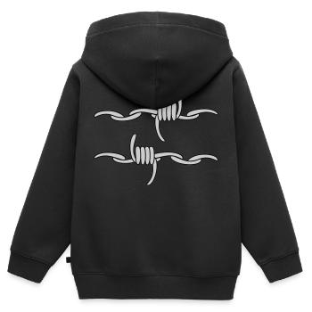 Barbed wire - Kids Premium Organic Zip-up Hoodie - black - Back - AI Model Kid Male (0cm)