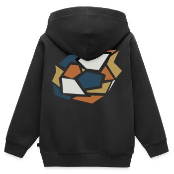 breaking Egg - Kinder Premium Organic Zip Hoodie - Schwarz - Hinten - AI Model Kid Male (0cm)