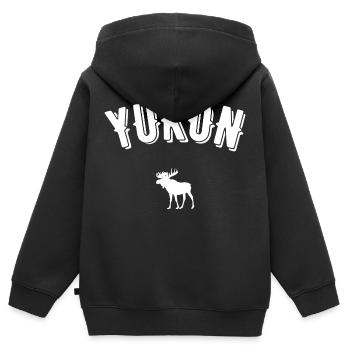 Yukon - Sweat Premium à capuche zippé enfant bio - noir - Dos - AI Model Kid Male (0cm)