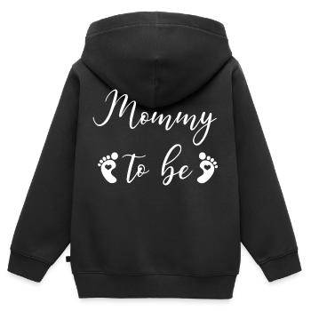 Schwangerschaft Babyparty Babyshower Boy Girl - Kinder Premium Organic Zip Hoodie - Schwarz - Hinten - AI Model Kid Male (0cm)