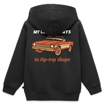 My Car Is Always In Tip-Top Shape Funny Car Lover - Kinder Premium Organic Zip Hoodie - Schwarz - Hinten - AI Model Kid Male (0cm)