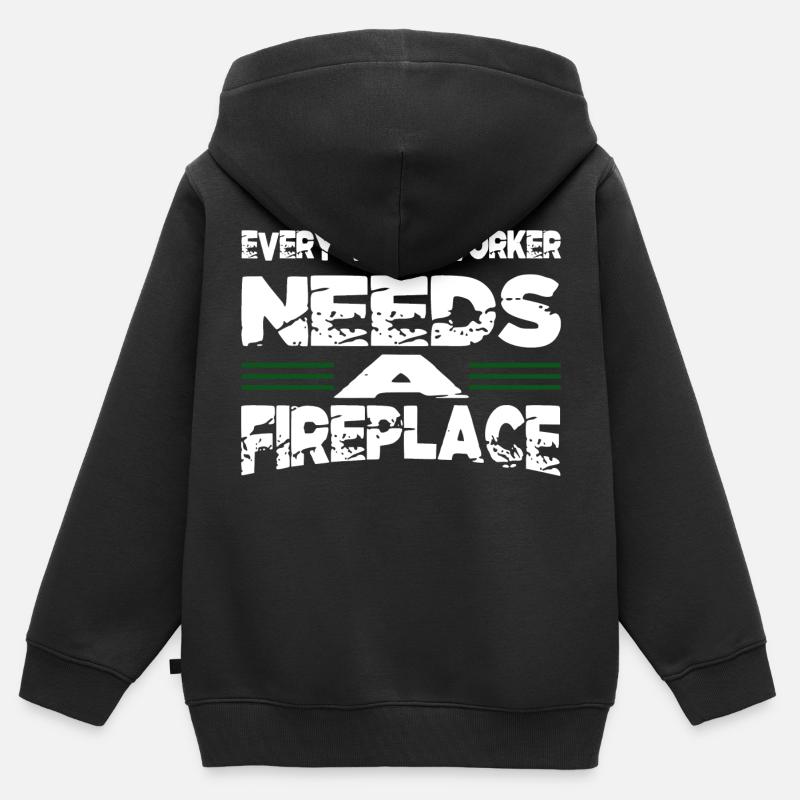 Impressionnants menuisiers arboriculteurs menuisiers menuisiers - Sweat Premium à capuche zippé enfant bio - noir