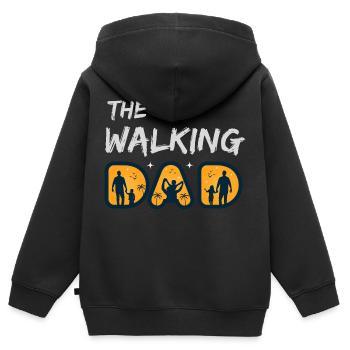 Der Vater des Gehens - Kinder Premium Organic Zip Hoodie - Schwarz - Hinten - AI Model Kid Male (0cm)