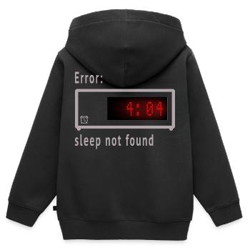 Error - Kids Premium Organic Zip-up Hoodie - black - Back - AI Model Kid Male (0cm)