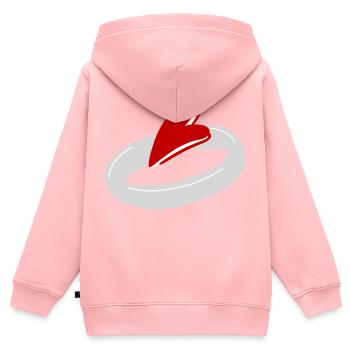 Trauringe zur Verlobung 3 - Kinder Premium Organic Zip Hoodie - Rosa - Hinten - AI Model Kid Female (0cm)