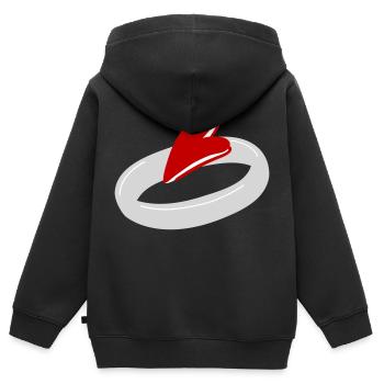 Alliances pour fiançailles 3 - Sweat Premium à capuche zippé enfant bio - noir - Dos - AI Model Kid Male (0cm)