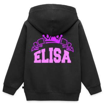 TEST ELISA - Sweat Premium à capuche zippé enfant bio - noir - Dos - AI Model Kid Male (0cm)