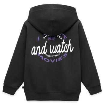 pastry bubaprints born baker dinosaur gift - Kinder Premium Organic Zip Hoodie - Schwarz - Hinten - AI Model Kid Male (0cm)