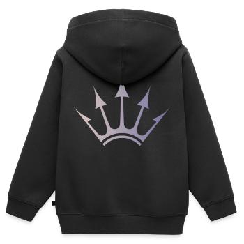 Logo à cinq branches - Sweat Premium à capuche zippé enfant bio - noir - Dos - AI Model Kid Male (0cm)