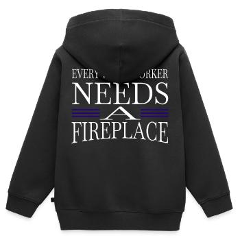 dad gift idea tree feller lumber birthday - Kinder Premium Organic Zip Hoodie - Schwarz - Hinten - AI Model Kid Male (0cm)