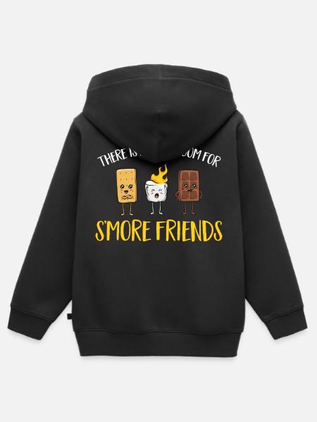 S'more Lagerfeuer Marshmallow Camping - Kinder Premium Organic Zip Hoodie - Schwarz