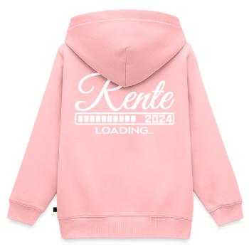 Rente 2024 Loading - Kinder Premium Organic Zip Hoodie - Rosa - Hinten - AI Model Kid Female (0cm)