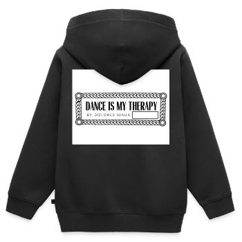 MY THERAPHY SHIRTS RECHTECKIG Seite 0003 - Kinder Premium Organic Zip Hoodie - Schwarz - Hinten - AI Model Kid Male (0cm)