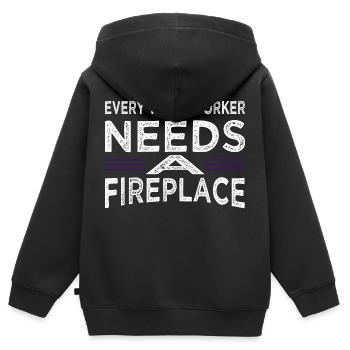arboriculture cutter job hearbeat arboriculturist - Kinder Premium Organic Zip Hoodie - Schwarz - Hinten - AI Model Kid Male (0cm)