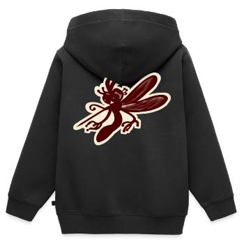 Moustique - Sweat Premium à capuche zippé enfant bio - noir - Dos - AI Model Kid Male (0cm)