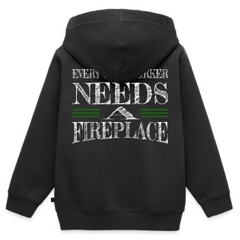 americas sayings carpenter funny tshirts plumber - Kinder Premium Organic Zip Hoodie - Schwarz - Hinten - AI Model Kid Male (0cm)