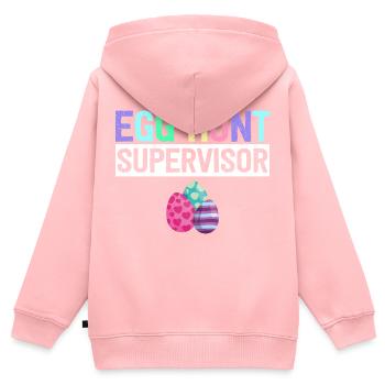 Eiersuche Supervisor Eierjagd Party Mama Papa - Kinder Premium Organic Zip Hoodie - Rosa - Hinten - AI Model Kid Female (0cm)