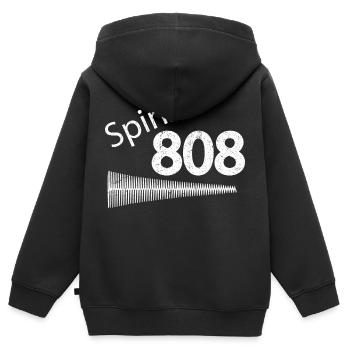 Spinz 808 - Sweat Premium à capuche zippé enfant bio - noir - Dos - AI Model Kid Male (0cm)