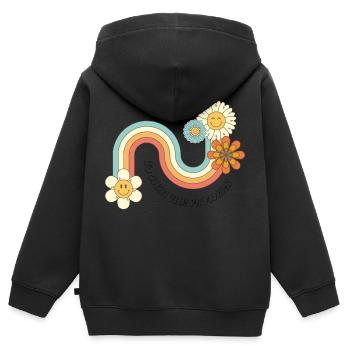 Go with the flowers - Kinder Premium Organic Zip Hoodie - Schwarz - Hinten - AI Model Kid Male (0cm)