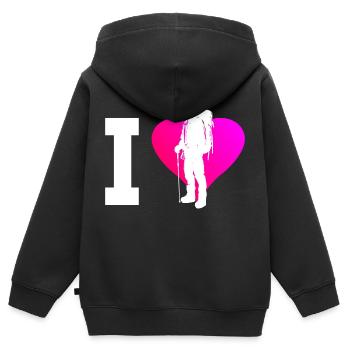 Women's Climber Climbing Climber - Kids Premium Organic Zip-up Hoodie - black - Back - AI Model Kid Male (0cm)