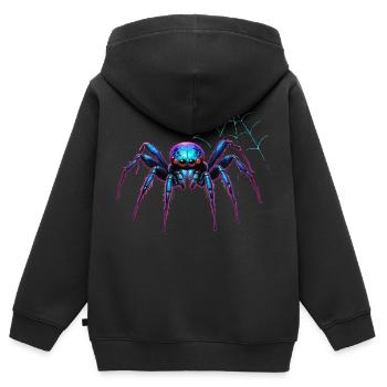 Spider - Kids Premium Organic Zip-up Hoodie - black - Back - AI Model Kid Male (0cm)