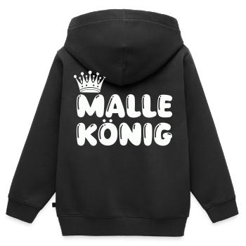 Malle König - Kids Premium Organic Zip-up Hoodie - black - Back - AI Model Kid Male (0cm)