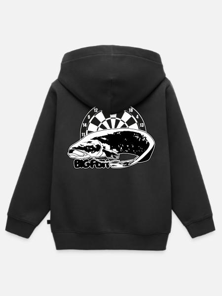 BIG FISH - Kinder Premium Organic Zip Hoodie - Schwarz