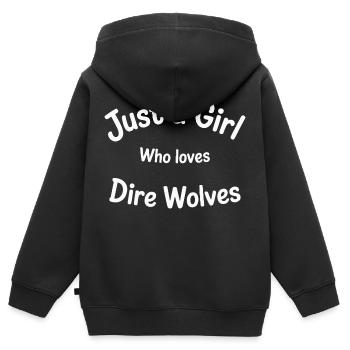 JUSTE UNE FILLE - Sweat Premium à capuche zippé enfant bio - noir - Dos - AI Model Kid Male (0cm)