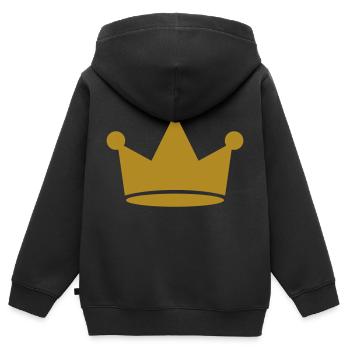 Krone - Sweat Premium à capuche zippé enfant bio - noir - Dos - AI Model Kid Male (0cm)