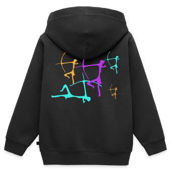 Archer 3 - Sweat Premium à capuche zippé enfant bio - noir - Dos - AI Model Kid Male (0cm)