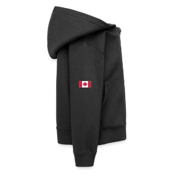 Kanada Flagge - Kinder Premium Organic Zip Hoodie - Schwarz - Rechts - AI Model Kid Male (0cm)