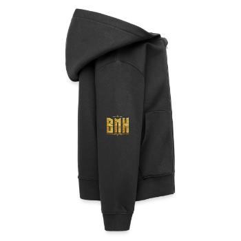 BMX / Bmx / BMX Bike Bike / BMX Riding - Sweat Premium à capuche zippé enfant bio - noir - Droite - AI Model Kid Male (0cm)