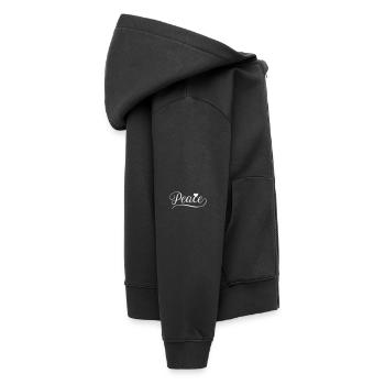 Paix - Paix avec le cœur Illustration d’écriture manuscrite - Sweat Premium à capuche zippé enfant bio - noir - Droite - AI Model Kid Male (0cm)