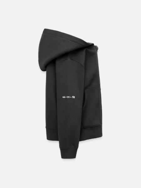66 + 99 weiß - Kinder Premium Organic Zip Hoodie - Schwarz