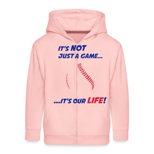 Baseball to nasze życie - Rozpinana bluza dziecięca z kapturem Premium