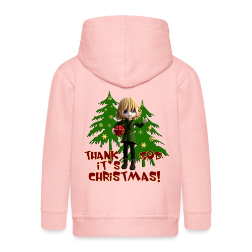 Weihnachtself Thank God it´s Christmas! - Kinder Premium Kapuzenjacke