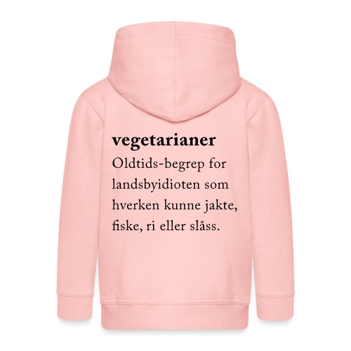 Vegetarianer definisjon - Premium Barne-hettejakke