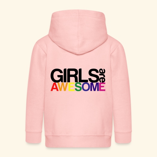 Girls are awesome - Rozpinana bluza dziecięca z kapturem Premium