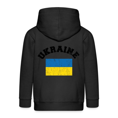 ukraine drapeau distblack - Veste à capuche Premium Enfant