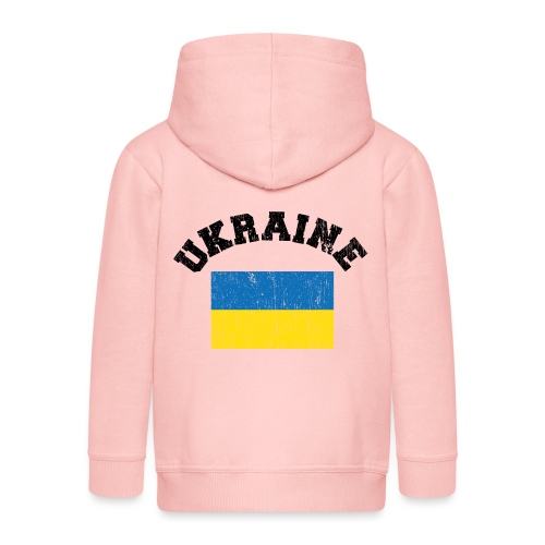 ukraine flag distblack - Kids' Premium Hooded Jacket