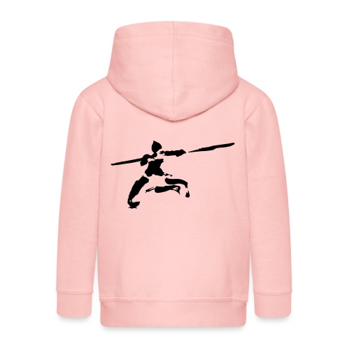 Kungfu stick fighter / ink - Kids' Premium Hooded Jacket
