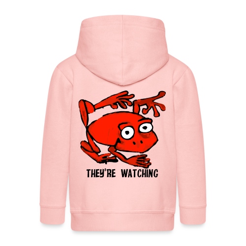 red frog - Felpa con zip Premium per bambini