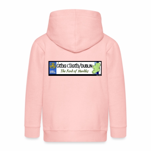 CO. DUBLIN, IRELAND: licence plate tag style decal - Kids' Premium Hooded Jacket