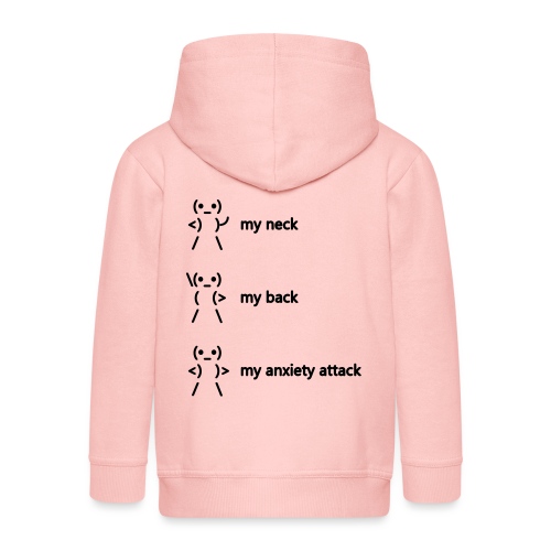 neck back anxiety attack - Kids' Premium Hooded Jacket