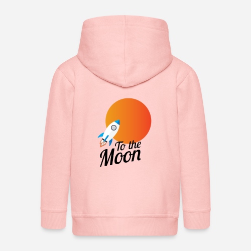 Til månen - Orange White - Premium hættejakke til børn