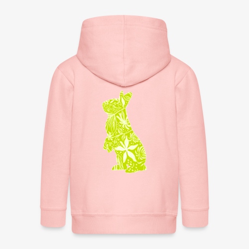 Flower Bunny Lime - Lasten premium hupparitakki