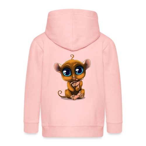 Tarsier Monkey - Rozpinana bluza dziecięca z kapturem Premium